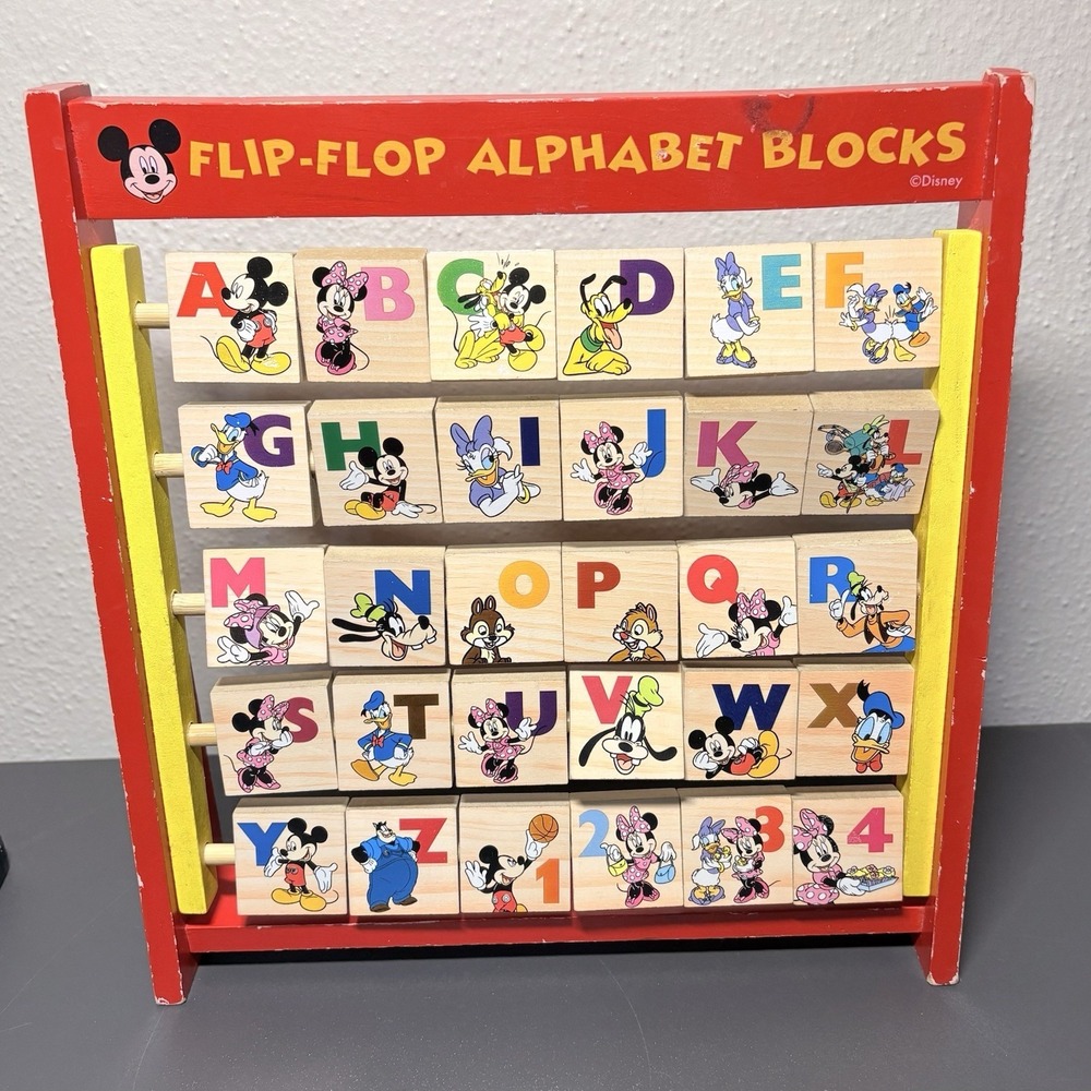 Disney Mickey Mouse Clubhouse Flip Flop Alphabet Blocks Educational Toy 2+